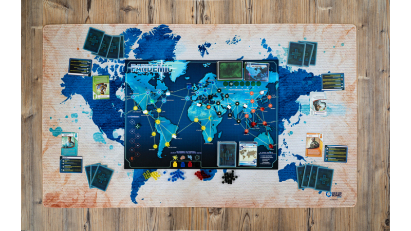 Watercolor world playmat - Pandemic